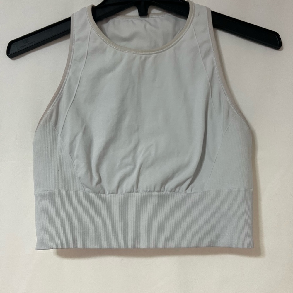 Lululemon White Longline Sports Bra